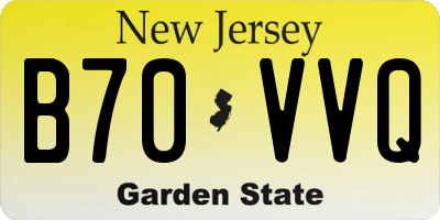 NJ license plate B70VVQ