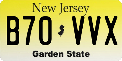 NJ license plate B70VVX
