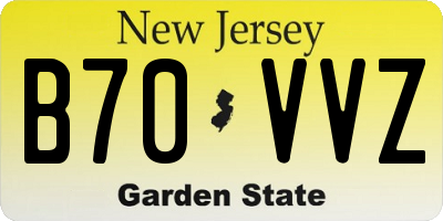 NJ license plate B70VVZ