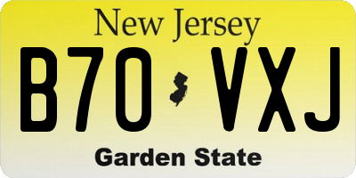 NJ license plate B70VXJ