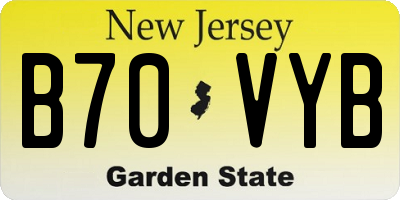 NJ license plate B70VYB