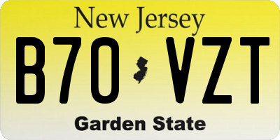 NJ license plate B70VZT