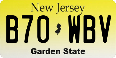 NJ license plate B70WBV