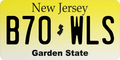 NJ license plate B70WLS