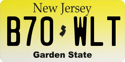 NJ license plate B70WLT