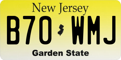NJ license plate B70WMJ
