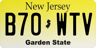 NJ license plate B70WTV