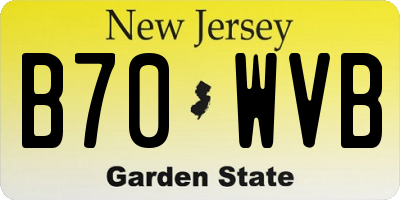 NJ license plate B70WVB