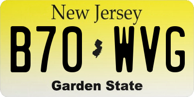 NJ license plate B70WVG