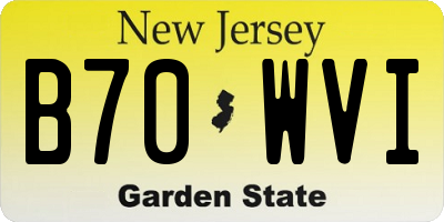 NJ license plate B70WVI