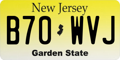 NJ license plate B70WVJ