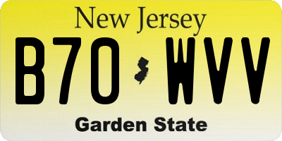 NJ license plate B70WVV
