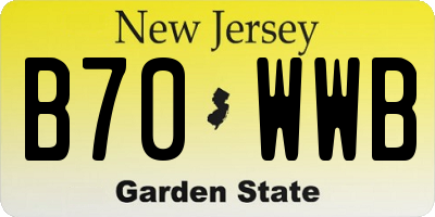 NJ license plate B70WWB