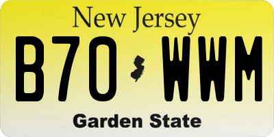 NJ license plate B70WWM