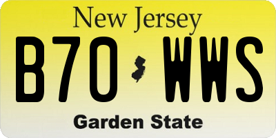 NJ license plate B70WWS