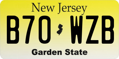 NJ license plate B70WZB