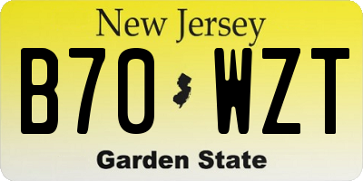 NJ license plate B70WZT