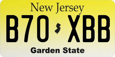 NJ license plate B70XBB