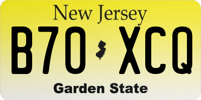 NJ license plate B70XCQ