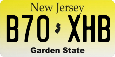 NJ license plate B70XHB