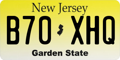 NJ license plate B70XHQ