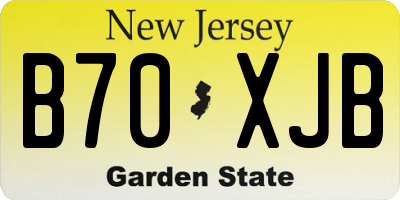 NJ license plate B70XJB