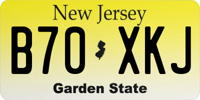 NJ license plate B70XKJ
