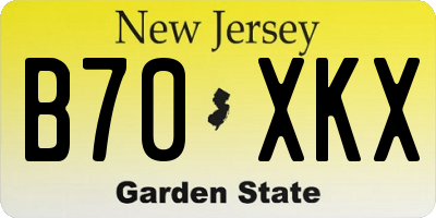 NJ license plate B70XKX