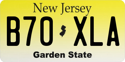 NJ license plate B70XLA