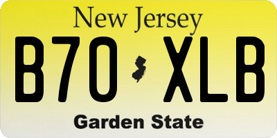NJ license plate B70XLB