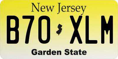 NJ license plate B70XLM