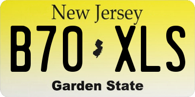 NJ license plate B70XLS