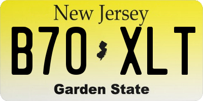 NJ license plate B70XLT