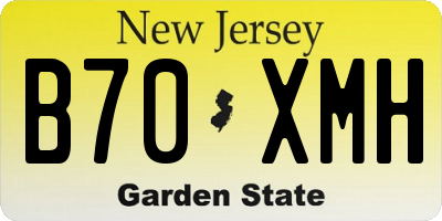 NJ license plate B70XMH