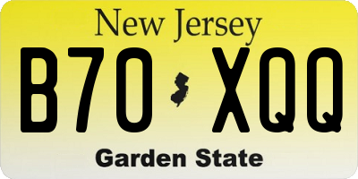 NJ license plate B70XQQ