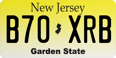 NJ license plate B70XRB