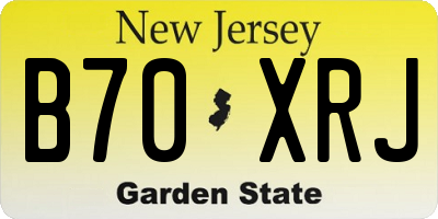 NJ license plate B70XRJ