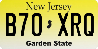 NJ license plate B70XRQ