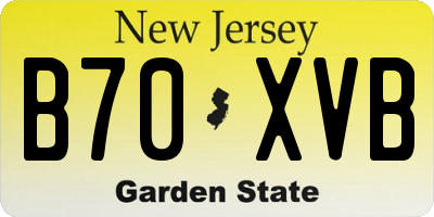 NJ license plate B70XVB