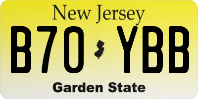NJ license plate B70YBB