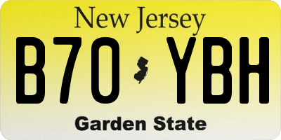 NJ license plate B70YBH