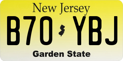 NJ license plate B70YBJ