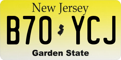 NJ license plate B70YCJ