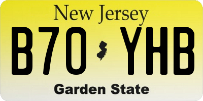 NJ license plate B70YHB