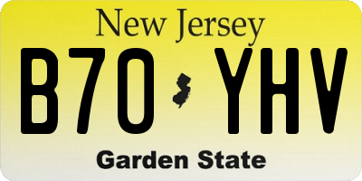 NJ license plate B70YHV