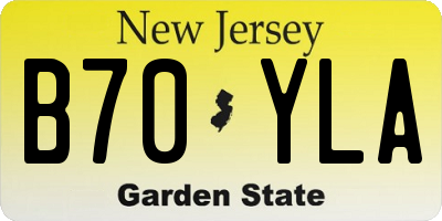 NJ license plate B70YLA