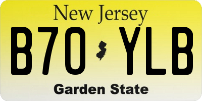 NJ license plate B70YLB