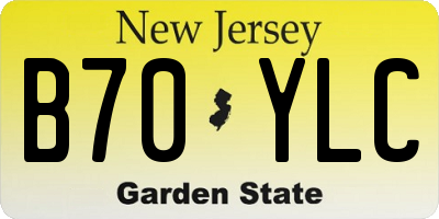NJ license plate B70YLC