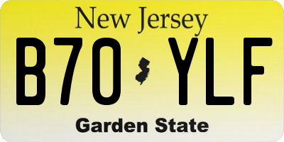 NJ license plate B70YLF