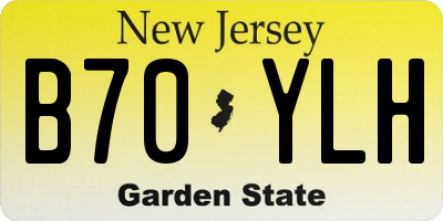 NJ license plate B70YLH
